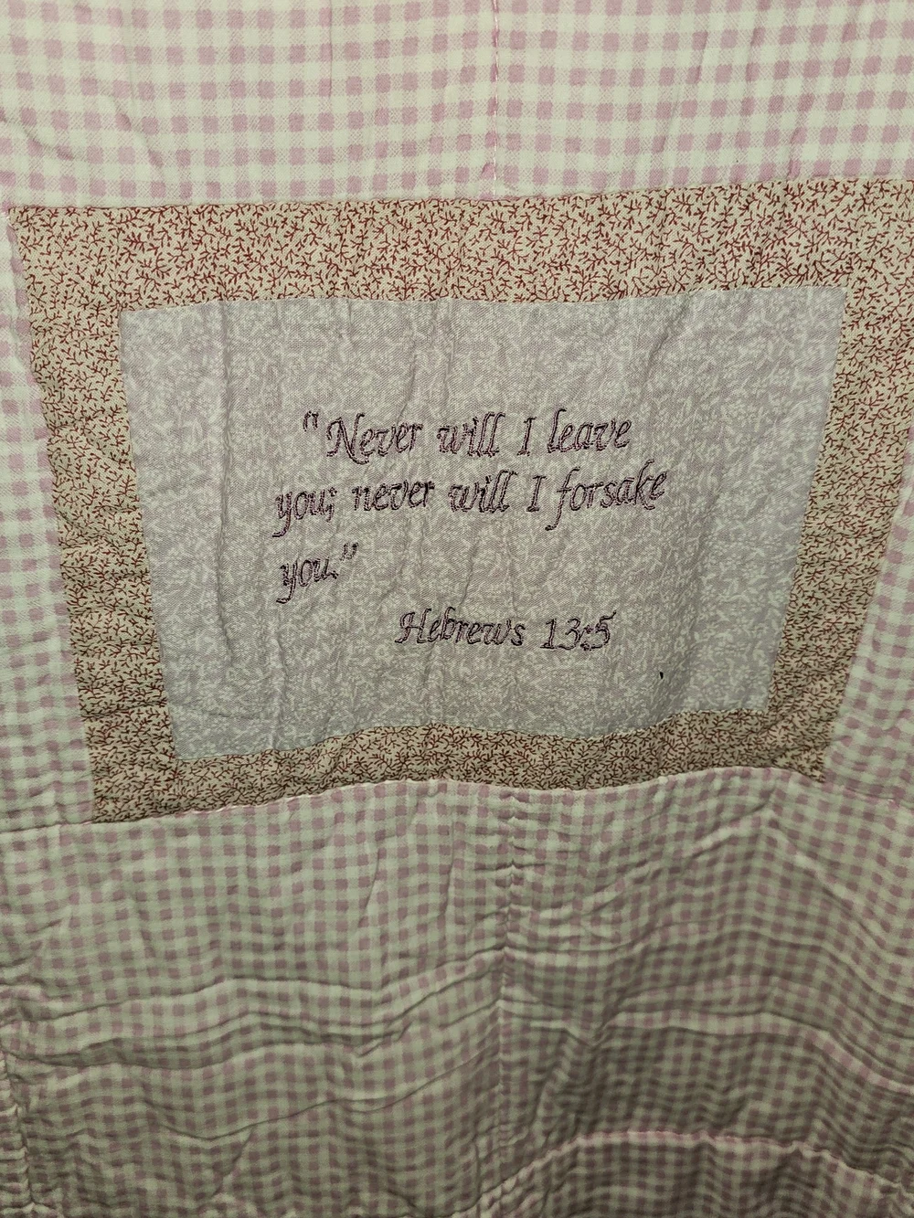 Handmade Pink Patchwork Baby Quilt